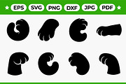 Cartoon Hand Silhouette Pack, an Object Graphic by Artonix (Thumbnail 1 of 3)
