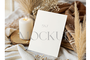Neutral Candle Card Mockup, a Product Mockup by MockupWizard