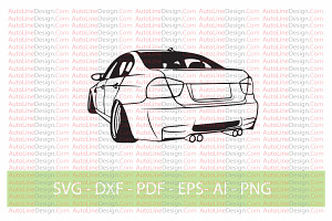 M3 E90 Drift Car Vector