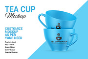 Tea Cup Mockup, a Cups & Container Mockup by Dev.Rawat21 (Thumbnail 1 of 4)