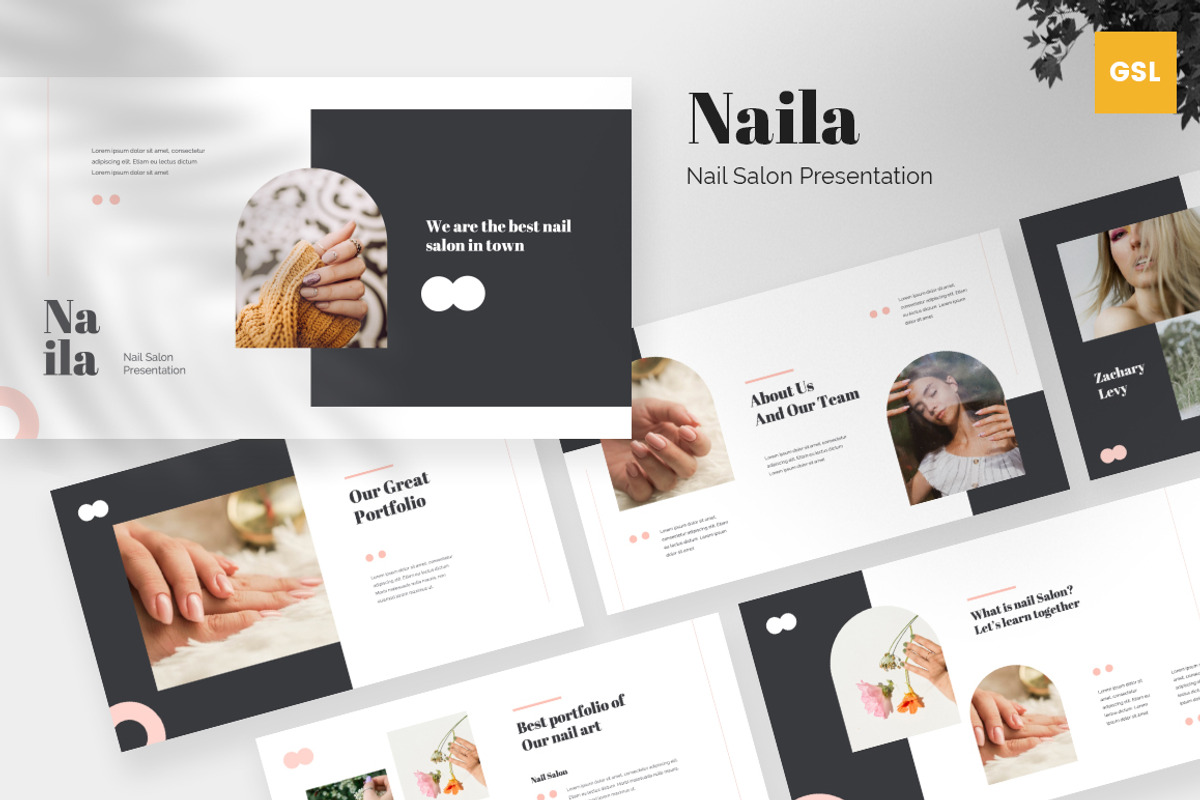 Naila Nail Salon Google Slides, a Presentation Template by desvibes (Photo 1 of 5)