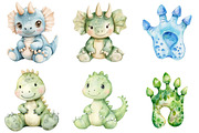 Dinosaur Nursery Baby Shower Clipart, a Seasonal Illustration by CitraGraphics (Thumbnail 5 of 7)