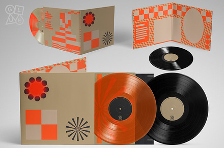 Gatefold Vinyl Mockup Pack, a Packaging Mockup by Glue Lab