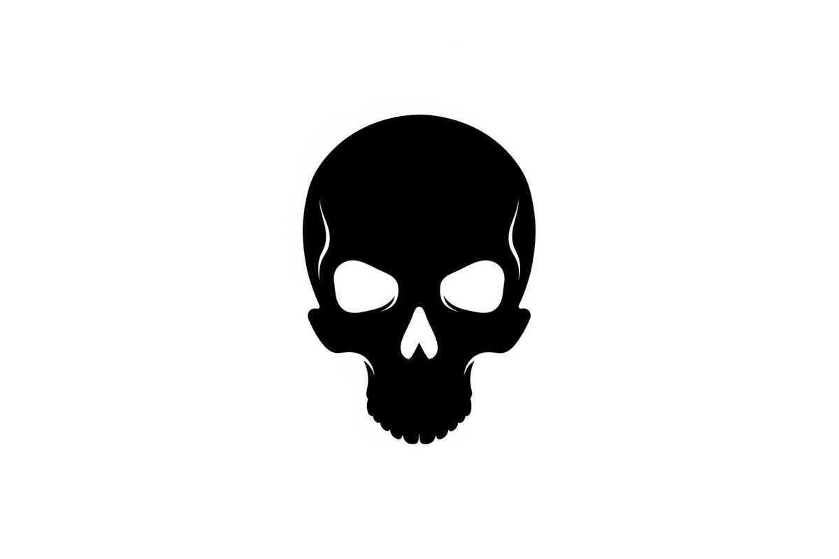 Skull & Crossbones Silhouette Vector, an Illustration by jahid234 (Photo 14 of 51)