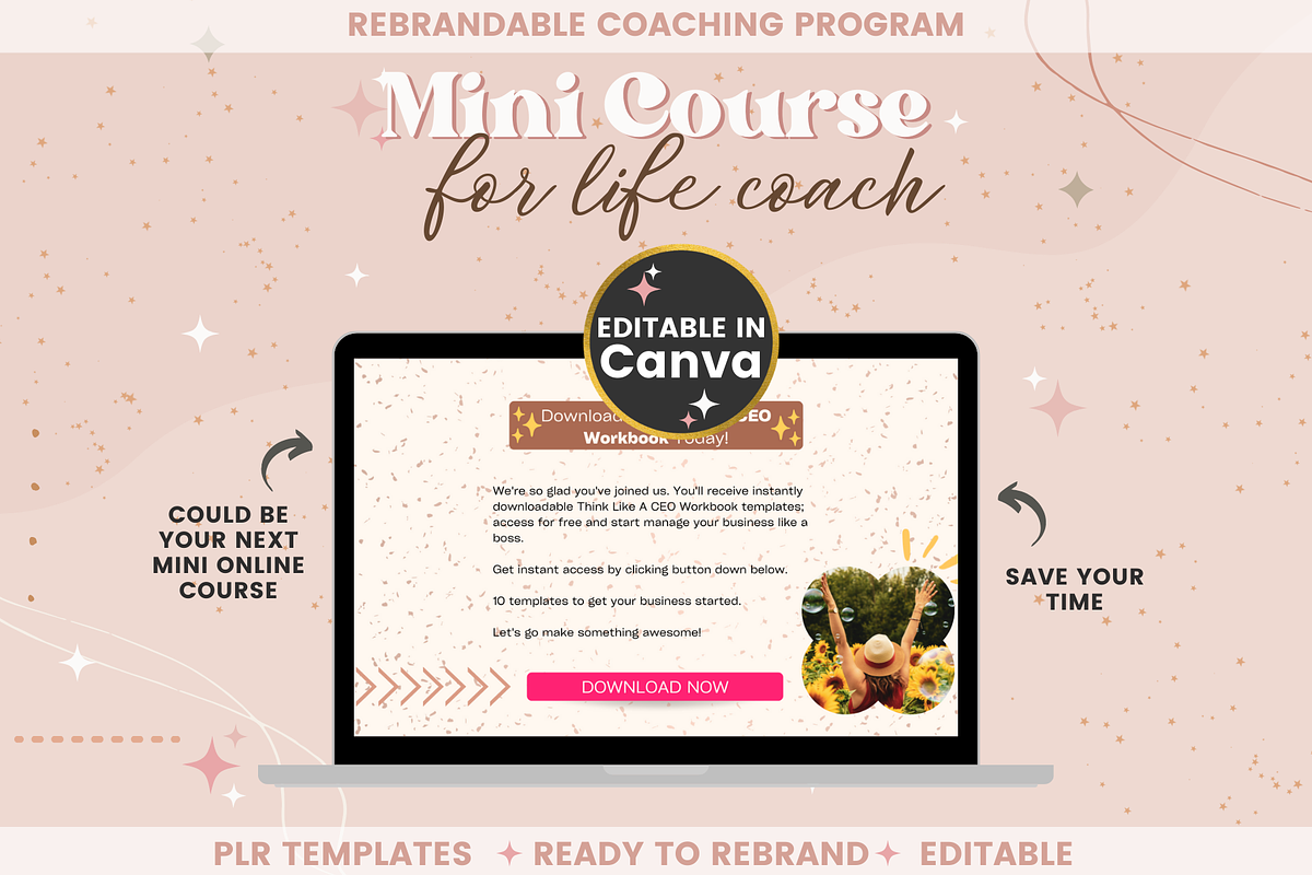 Mini Course Package for Female Coach, a Templates & Theme by bellaROSEworkshop (Photo 4 of 10)