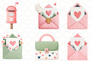 Valentines Mail Clipart Valentines, an Illustration by Black Bird Studio (Thumbnail 6 of 6)