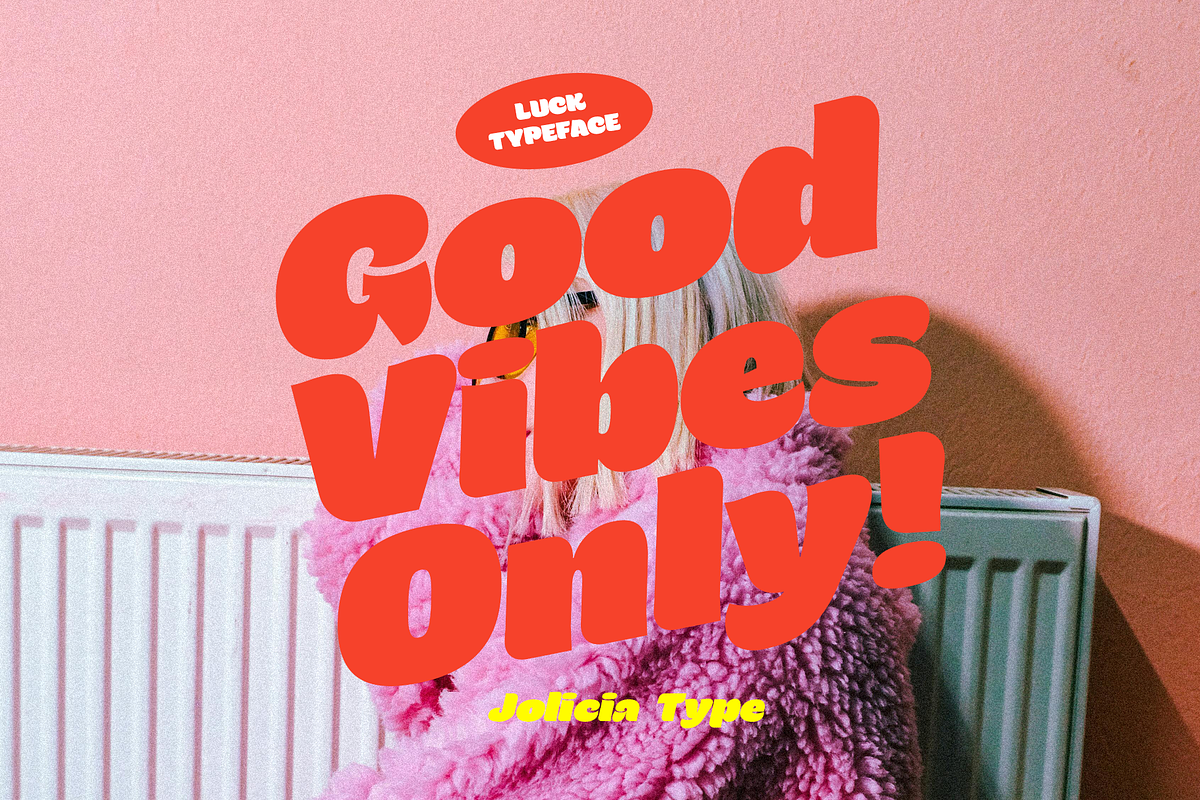 Luck | Groovy Bold Display Font, a Sans Serif Font by Jolicia Type (Photo 9 of 15)