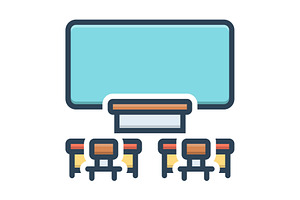Classroom studt room color icon, a Duotone Icon by Creative priyanka
