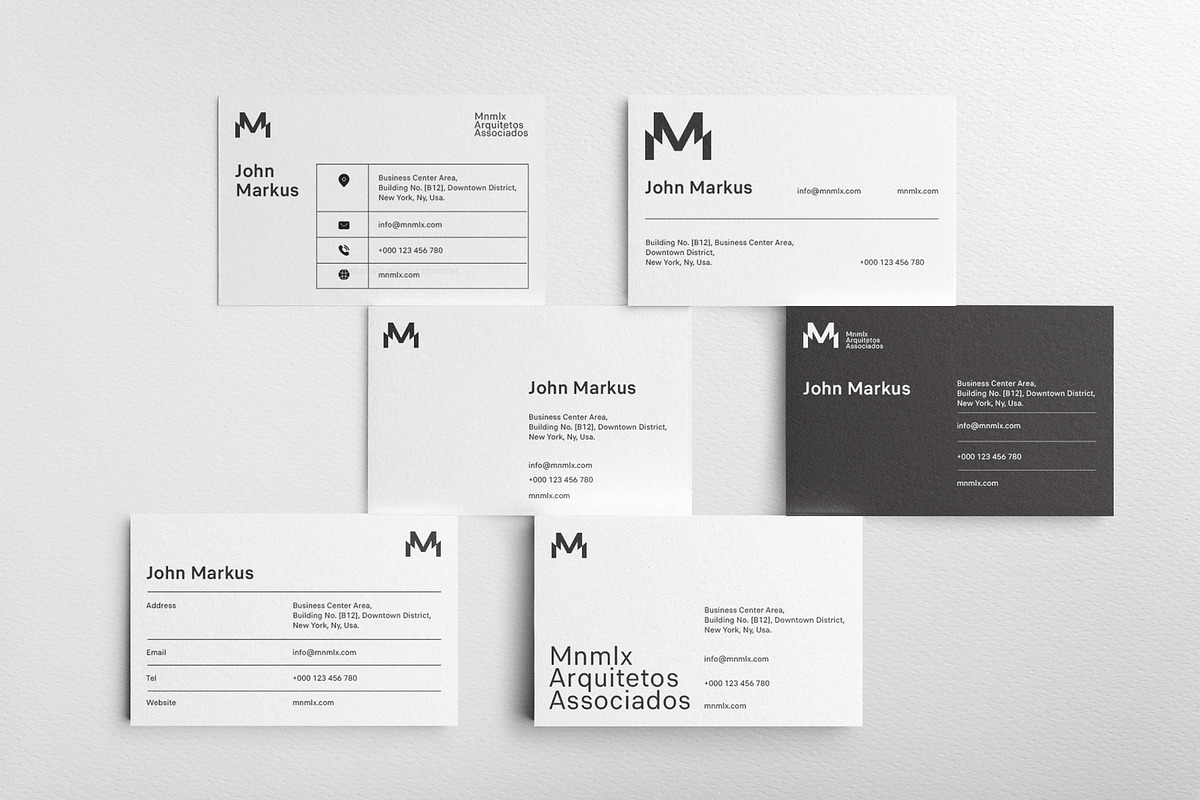 Minimal Business Cards - Bundle 01, a Business Card Template by MustaART (Photo 10 of 10)