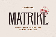 Matrike - Tall Condensed Serif Font, a Serif Font by Imoodev (Thumbnail 1 of 5)