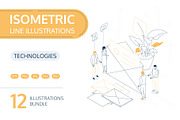 Technologies - Line Isometric Images, an iPhone Mockup by Boyko Pictures (Thumbnail 1 of 14)