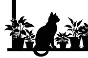 cat sitting by window silhouette, an Illustration by Amazin_art (Thumbnail 23 of 25)