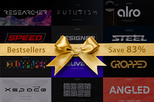 Bestseller Fonts Bundle / Save 83%