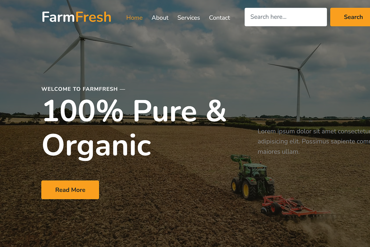 FarmFresh-Agricultural Template, a HTML Template by NomaTemplates (Photo 4 of 15)