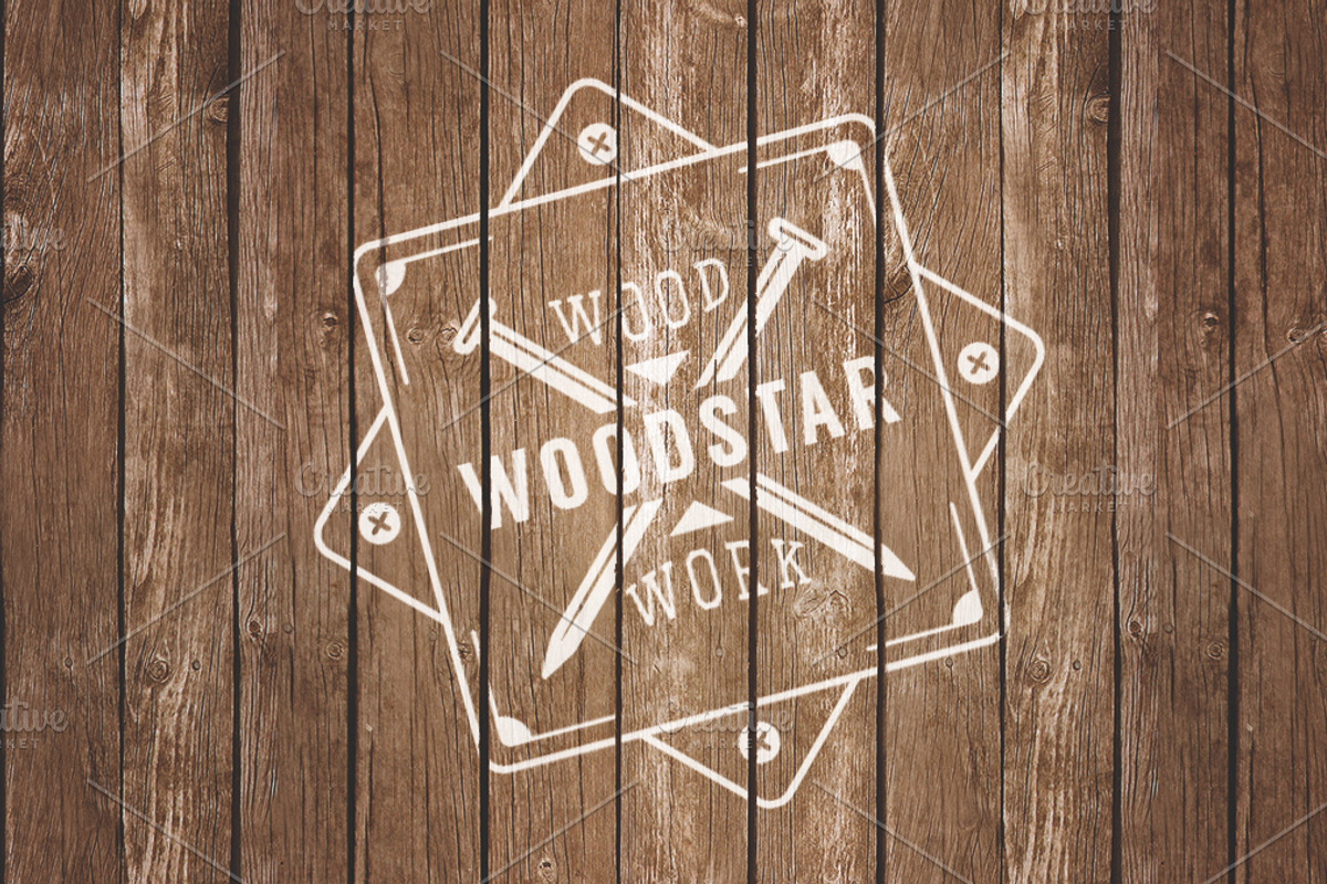 Set of vintage carpentry logos, a Branding & Logo Template by AkimD (Photo 3 of 8)