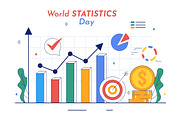 10 World Statistics Day Illustration, a Finance Illustration by denayunebgt (Thumbnail 4 of 4)