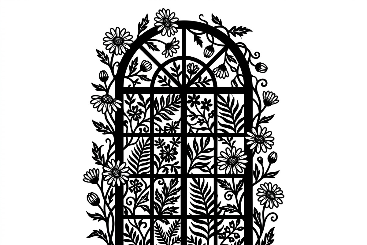 50 Floral French Window Ornament, a Decorative Illustration by Amazin_art (Photo 14 of 35)