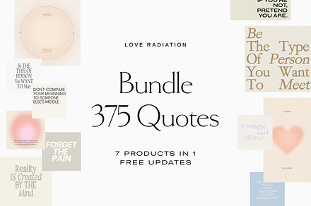BUNDLE Instagram Quotes Templates PS