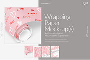 Wrapping Paper Mock-ups Set, a Mockup by Mocca Mockups Store (Thumbnail 1 of 2)