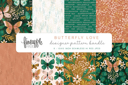 Whimsical Butterfly Digital Paper DH