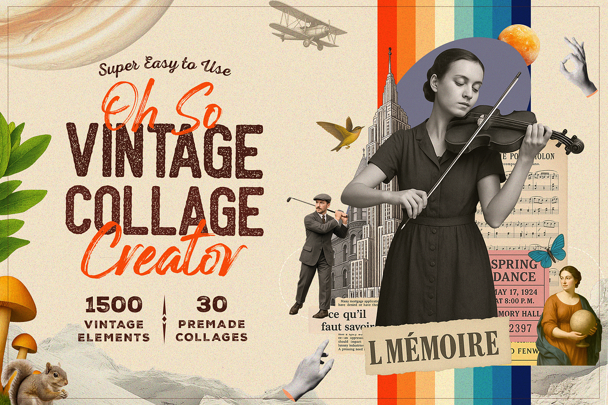 Oh So Vintage Collage Creator, an Object Graphic by SNIPESCIENTIST (Photo 1 of 30)