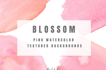 Blossom Pink Watercolor Backgrounds