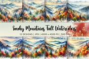 Smoky Mountains Fall Watercolors, a Seasonal Illustration by Flourish Spark (Thumbnail 1 of 4)