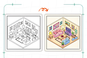 Bold Easy Little Corner Coloring, a Decorative Illustration by Ink Gallery (Thumbnail 5 of 8)