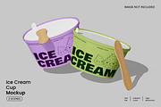 Ice Cream Cup Mockup, a Cups & Container Mockup by Unerispace (Thumbnail 1 of 4)