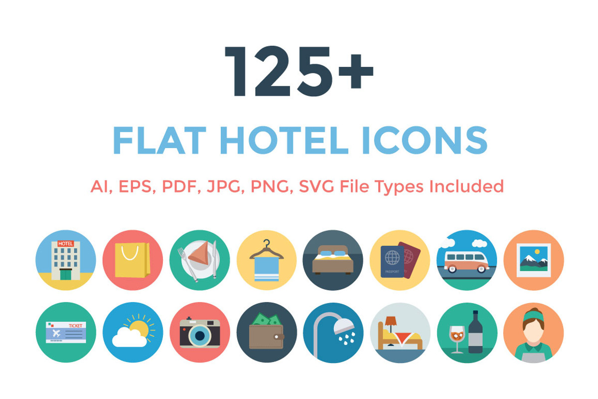 125+ Flat Hotel Icons
