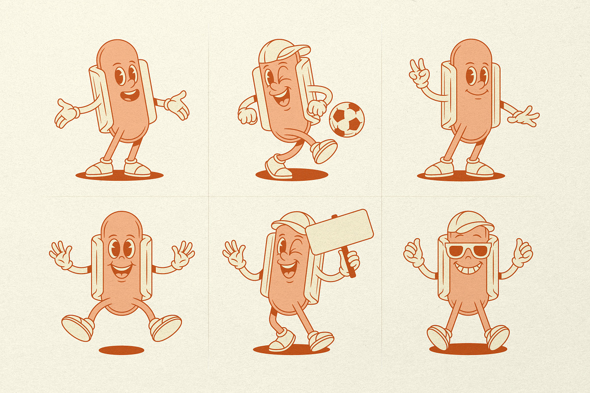 Hot Dog Cartoon Mascot Character, a Food Illustration by Vasya Kobelev (Photo 3 of 6)
