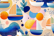 Sailing boats / Coastal patterns Set, a Pattern Graphic by LoveDesignShop (Thumbnail 5 of 8)