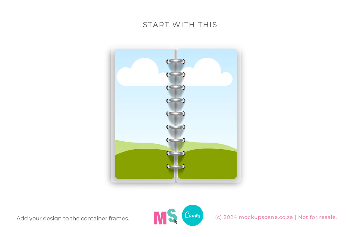 Skinny Happy Planner Canva Mockup, a Books & Magazine Mockup by Mockup Scene (Photo 8 of 14)