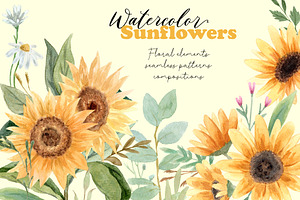 Sunflowers Watercolor Collection
