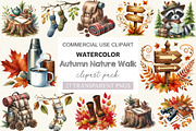 Autumn Nature Walk Clipart, a Work Illustration by cherrydesign (Thumbnail 1 of 3)