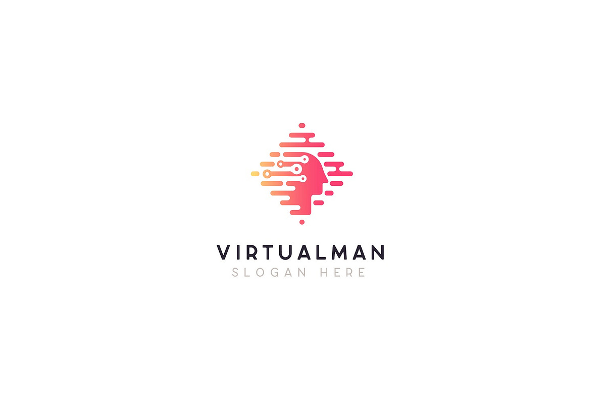 Virtualman Technology Logo template, a Branding & Logo Template by ...