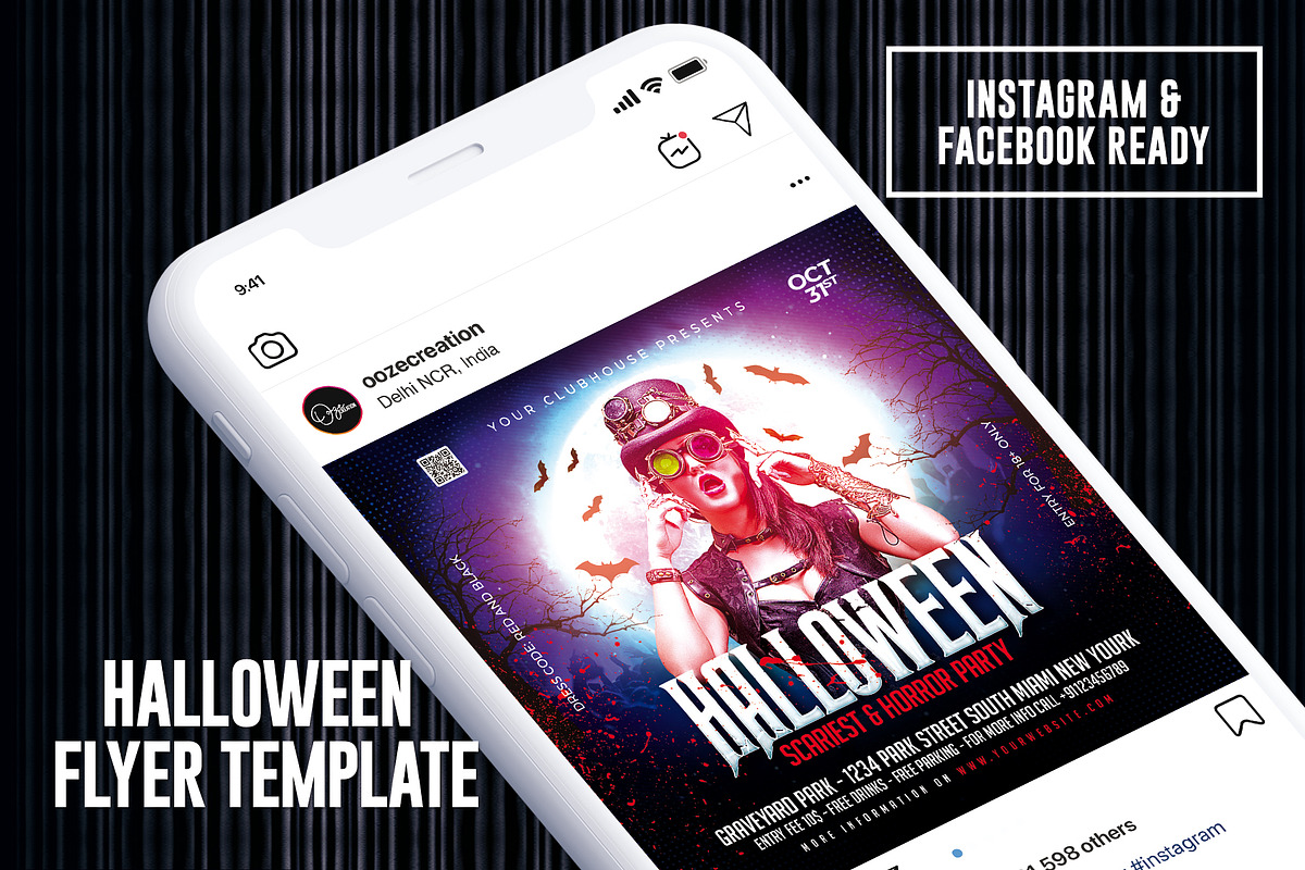 Halloween Flyer Template, a Templates & Theme by MithilaCreation (Photo 4 of 6)