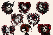 SCARY GOTHIC FANTASIES CLIPART PACK, a Person Illustration by Daring Digies (Thumbnail 4 of 10)