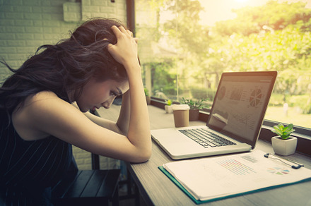 Business women stressed out from work. Technology and lifestyle, a Business Photo by Ministocker