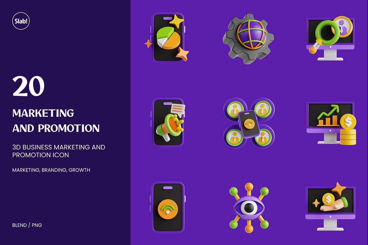 3D Business Marketing & Promotion, an Object 3D Model by SLAB! Design (Photo 1 of 4)