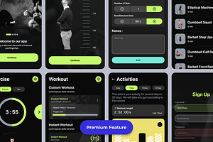 Fitness App Mobile UI KIT