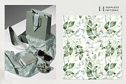 White flowers greenery watercolor, an Illustration by Kate Lanbina (Thumbnail 11 of 16)