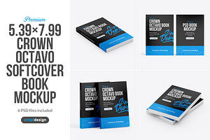 Crown Octavo Softcover Book Mockup