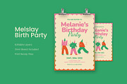 Melslay - Birthday Party, an Invitation Template by Poetjoek Creative (Thumbnail 1 of 3)
