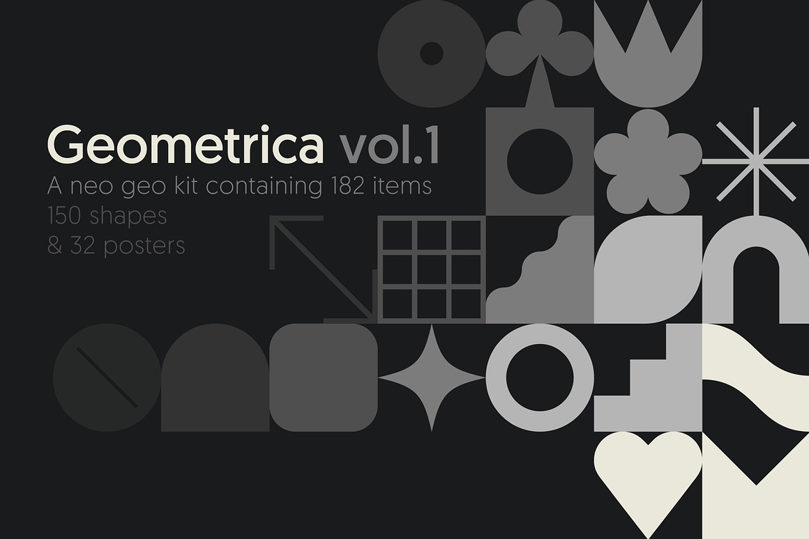 Geometrica Vol.1 – Vector Shape Kit, an Object Graphic by Léo Alexandre (Photo 1 of 16)