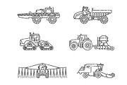 Agricultural Machines Icons, a Transportation Illustration by Tettygreen (Thumbnail 3 of 3)
