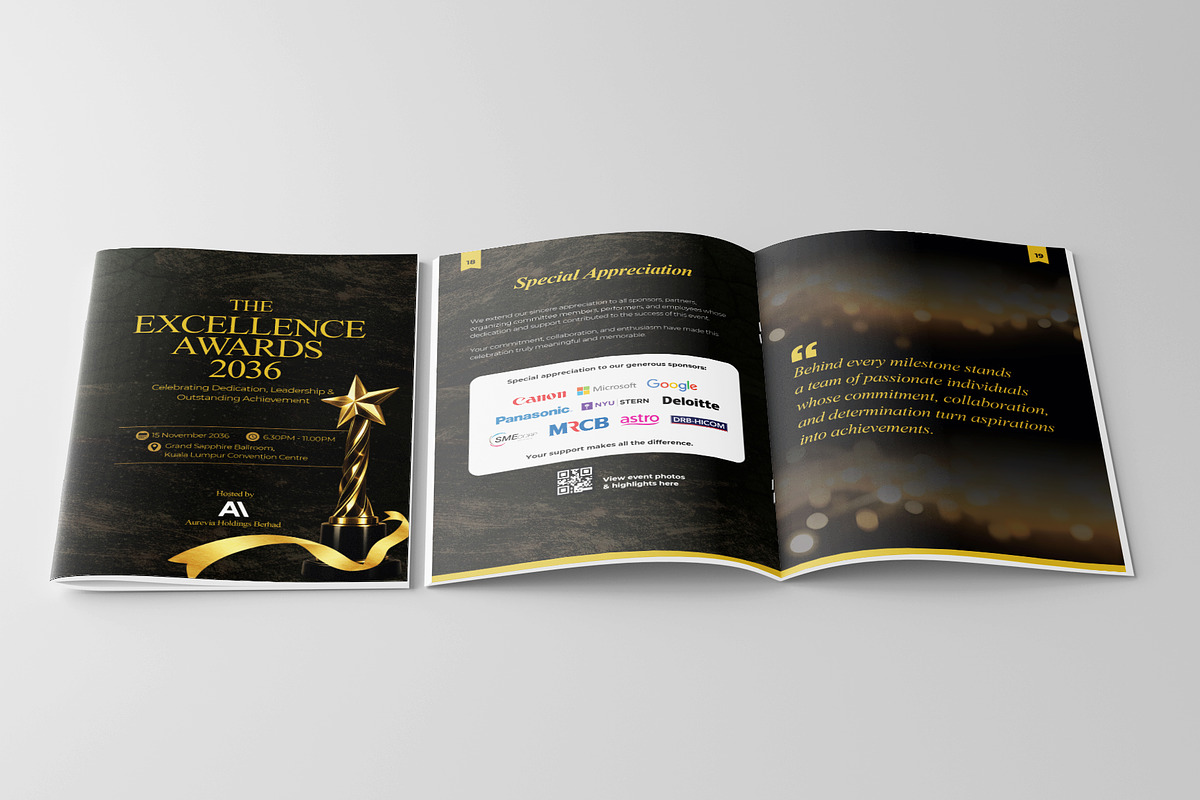 Corporate Awards Program Book, a Brochure Template by Oshin Design (Photo 7 of 7)