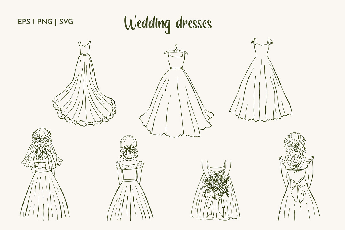 Coquette Ink Wedding Day Bundle, an Object Illustration by KathrineWatercolor (Photo 5 of 14)