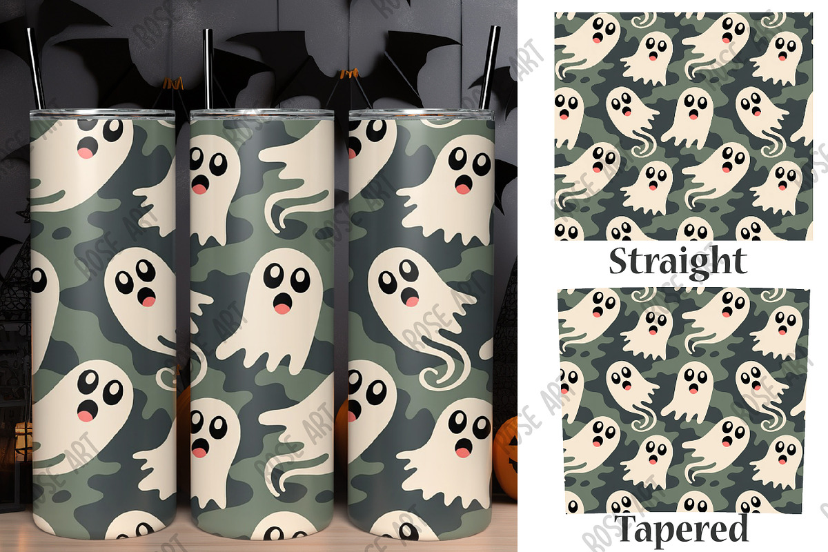 GHOSTIE 20 oz Skinny Tumbler Wrap, a Graphic by Rose Art