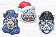 Cute watercolor tigers. Part 3, an Animal Illustration by Watercolor fantasy (Thumbnail 4 of 4)